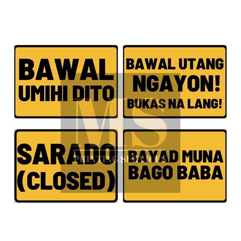 signage in Tagalog .